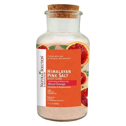 Himalayan Pink Bath Salt-Blood Orange Cork Glass Jar - 1.32 lbs | NATURAL SOLUTION